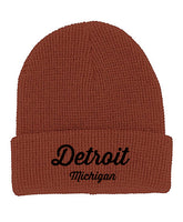 Detroit Waffle Knit Cuff Beanie