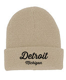 Detroit Waffle Knit Cuff Beanie